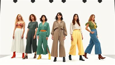 An artistic representation of a virtual fashion show featuring sustainable fashion designs, with models showcasing eco-friendly outfits and accessories, illustrating the style and ethos of the online sustainable fashion marketplace.