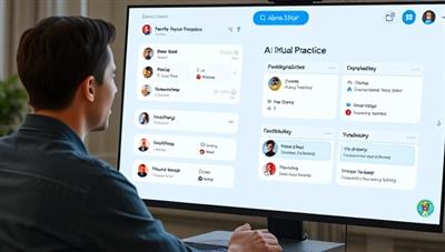 An interactive language learning interface showcasing a user engaging with an AI tutor for a virtual conversation practice, with language exercises and vocabulary prompts displayed on the screen, demonstrating the platform's innovative and immersive learning experience.