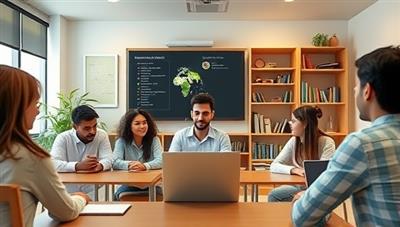 An immersive virtual language classroom setting with diverse students participating in an online language lesson, cultural exchange activities, and digital language resources, illustrating the essence of online language coaching and cultural training.