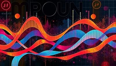 An artistic representation of sound waves intertwining with vivid storytelling elements, symbolizing the fusion of personal narratives and immersive audio experiences on the SoundSagas platform.