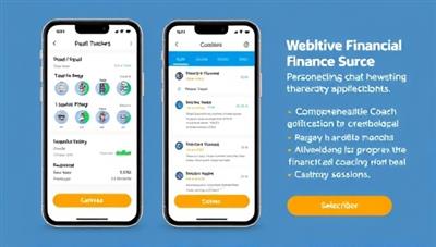 An interactive mobile app interface displaying financial goal trackers, budgeting tools, and personalized coaching sessions, symbolizing the comprehensive financial guidance provided by WealthWise Coach to subscribers.