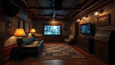 An immersive virtual escape room setting with intricate puzzles, hidden clues, and interactive elements, challenging participants to work together to solve mysteries and escape, creating a suspenseful and thrilling atmosphere of virtual adventure and discovery.