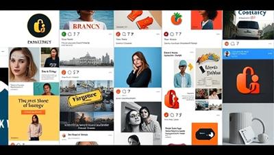 A vibrant social media feed displaying curated content, professional headshots, and engaging brand stories, symbolizing the dynamic and impactful branding work done by the consultancy.