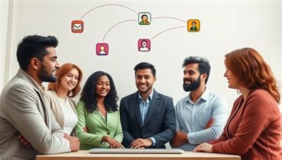 An online platform interface showcasing a diverse group of individuals connecting virtually in a supportive community setting, symbolizing trust, collaboration, and mutual assistance in insurance coverage.
