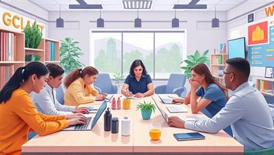 An artistic representation of a virtual workshop environment with students engaging in hands-on activities like coding, designing, and collaborating with instructors, fostering a creative and educational atmosphere.
