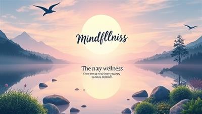 An inspirational graphic featuring serene nature scenes, calming colors, and mindfulness elements, evoking a sense of peace and tranquility, representing the mental wellness journey facilitated by the platform.