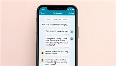 An emotionally supportive chatbot interface on the mental wellness app engaging with a user, providing encouragement, coping strategies, and mental health resources, creating a safe and comforting virtual space for self-care and emotional well-being.