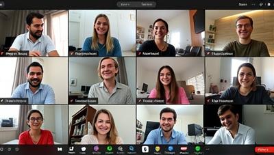 An online language exchange session with participants from different countries engaging in a lively conversation in multiple languages, showcasing the diverse and interactive nature of the LingoConnect community.
