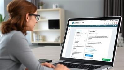 A virtual career coaching session with a professional career coach providing personalized advice and guidance to a client via video call, with a laptop showing a polished resume and LinkedIn profile, conveying professionalism and career success.