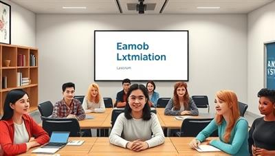 A virtual classroom setting with diverse avatars representing users from different countries, engaging in language lessons and cultural exchange activities, symbolizing the inclusive and interactive learning environment of LingoLink Hub.