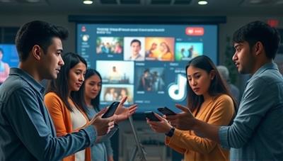 An engaging video ad featuring a diverse group of individuals interacting with personalized content tailored to their preferences, showcasing the dynamic and interactive nature of AI-powered video ads in capturing audience attention and driving conversions.