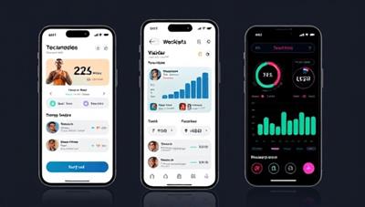 An interactive mobile app interface displaying personalized workout recommendations based on user data, with AI-generated progress charts and fitness insights, illustrating the app's advanced capabilities and user-friendly design.
