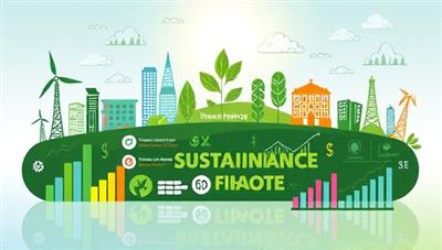 A visually striking representation of a sustainable finance portfolio, featuring green energy projects, socially responsible companies, and eco-friendly initiatives, with growth charts and sustainability metrics displayed, symbolizing the fusion of profit and purpose in investment management.