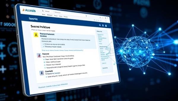 An insightful visual representation of AI algorithms scanning a website interface, highlighting accessibility issues and suggesting improvements in real-time, symbolizing the seamless integration of technology and inclusivity in web design consultancy at AccessiWeb AI.