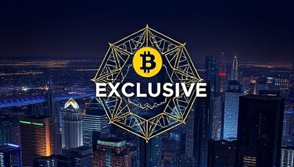 An exclusive crypto investment club logo featuring intricate blockchain patterns and digital currency symbols, set against a backdrop of a futuristic cityscape, symbolizing wealth and innovation in the digital asset space.