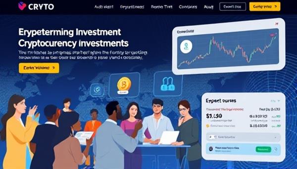 An educational platform interface showcasing a diverse group of users learning about cryptocurrency investments through interactive courses and expert webinars, with visual representations of blockchain technology, digital assets, and real-time market data, creating an immersive and informative crypto learning environment.