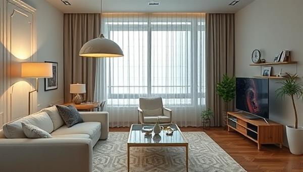 An integrated smart home setup with custom-made IoT devices seamlessly interacting to enhance convenience and efficiency, illustrating the potential of smart fabrication solutions in modern living spaces.