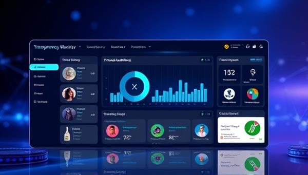 An innovative digital interface showcasing the TransparencyBeauty Platform dashboard with blockchain verification features, product authenticity checks, and sustainability certifications displayed in a user-friendly and visually appealing design, reflecting a new era of trust and transparency in the beauty industry.