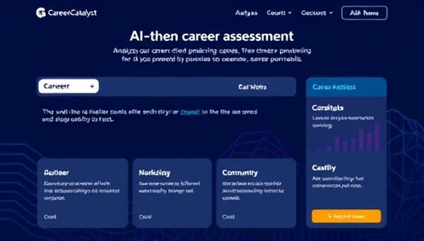 An AI-powered career assessment tool analyzing a user
