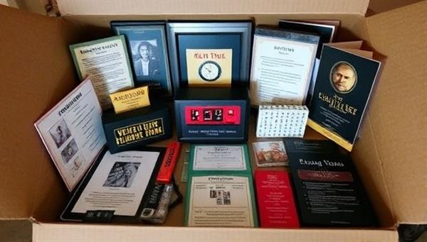 An enticing escape room kit package featuring a variety of puzzles, clues, and props neatly arranged in a box, with a glimpse of a mysterious storyline and a timer, hinting at the thrilling and immersive experience awaiting players.