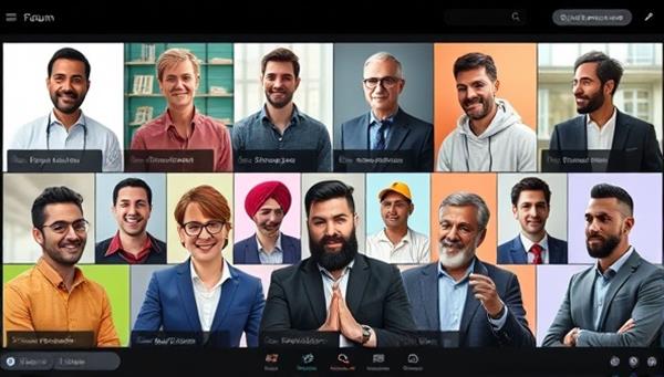 An online forum interface showcasing diverse avatars of real estate investors engaging in discussions, sharing insights, and exchanging investment tips, creating a vibrant and interactive community environment.