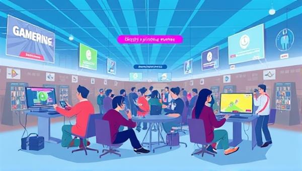 An illustration of a charity gaming event featuring gamers participating in virtual challenges, streaming gameplay for fundraising, and engaging with supporters in a dynamic online environment that blends gaming excitement with philanthropic impact, conveying the spirit of gaming for a good cause.