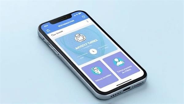 A sleek digital interface showcasing a user-friendly healthcare navigation app on a smartphone, with icons for appointment scheduling, medical records, and virtual consultations, symbolizing convenience and efficiency.