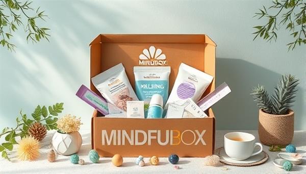 An artistic and serene image of a beautifully designed MindfulBox filled with calming products, mindfulness tools, and self-care essentials, surrounded by elements of nature, relaxation, and positivity, inviting subscribers to explore and embrace a monthly journey of mental wellness and inner peace through MindfulBox.