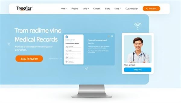 An online platform interface displaying a user uploading medical records and scheduling a virtual consultation with a specialist, featuring a secure and intuitive design that conveys trust and professionalism in medical expertise.
