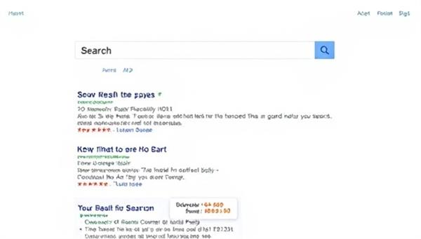 A clean and minimalist search engine interface displaying search results without any advertisements, emphasizing the clutter-free and premium user experience offered by PureSearch