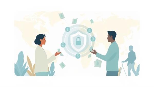 A digital marketplace interface showcasing borrowers and lenders engaging in financial transactions, with a transparent and secure system highlighted, symbolizing trust and financial empowerment within the community.