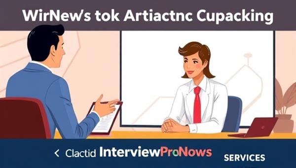 A motivational digital illustration depicting a virtual interview coaching session with a professional coach guiding a candidate through a mock interview scenario, conveying confidence and preparation in InterviewProNow