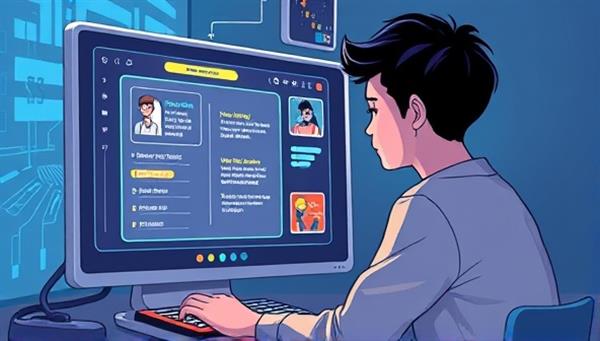 An illustration of a student interacting with a futuristic AI tutor on a digital screen, displaying personalized lesson content and real-time feedback, creating a dynamic and engaging learning experience.