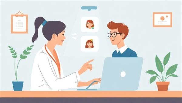 An engaging digital illustration featuring a language therapist conducting a virtual speech therapy session with a client, focusing on pronunciation exercises and speech drills, showcasing the professional guidance and improvement opportunities offered by the online coaching service.
