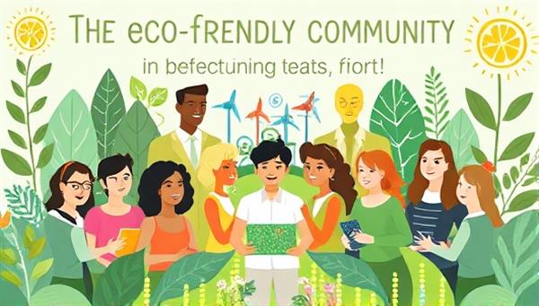 An eco-friendly blogging community visual featuring diverse writers and creators sharing insights and tips on sustainable energy and green living, surrounded by nature-inspired elements and renewable energy symbols, promoting the EcoInsights Network as a hub for eco-conscious content and community engagement.