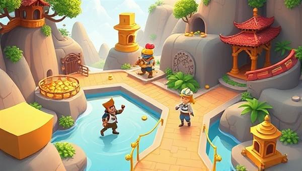 An animated scene depicting users navigating through a virtual world filled with financial challenges and quests, collecting coins, unlocking achievements, and learning valuable money management skills in a fun and engaging environment, fostering a sense of accomplishment and progress.