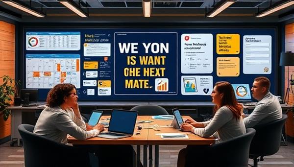 A modern and dynamic image featuring a virtual productivity workspace with digital calendars, task lists, motivational quotes, and productivity tools, with a diverse group of individuals engaged in focused work and collaborative discussions, symbolizing the essence of virtual productivity coaching for enhanced performance and well-being.