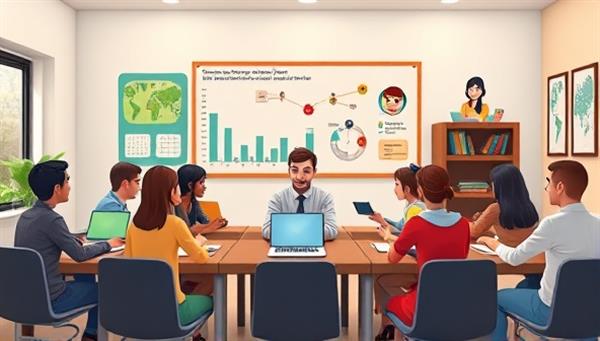 An animated virtual language classroom scene with diverse avatars participating in a language lesson, interactive language exercises, and cultural exchange activities, showcasing the engaging and educational aspects of the remote language learning marketplace in a visually appealing and inclusive manner.