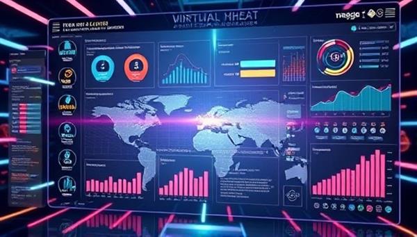 A futuristic digital illustration depicting a virtual health data analysis dashboard with real-time insights, predictive models, and interactive data visualizations, showcasing the power of data intelligence in improving healthcare outcomes and operational efficiencies.