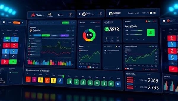 An imaginative depiction of an AI BetMaster interface displaying real-time sports data and predictive insights, with dynamic visualizations and interactive features that enhance the user experience and decision-making process, highlighting the power of AI in sports betting.