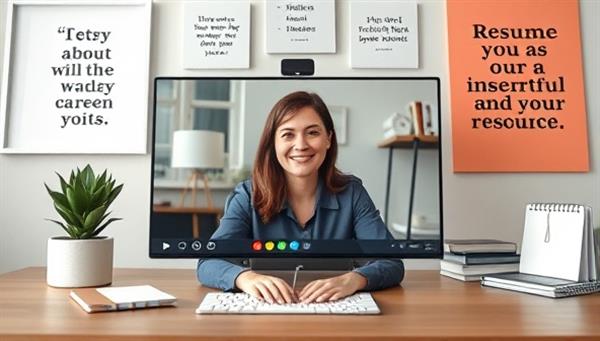 A virtual career coaching session featuring a career coach providing feedback on a client