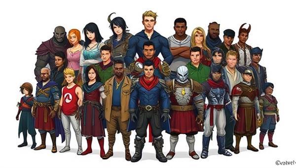 An artistic representation of a diverse range of customized gaming avatars in various styles and themes, showcasing the creativity and personalization options available through Avatar Forge.