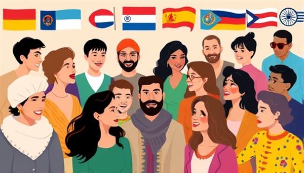 An international language exchange scene with diverse avatars representing different cultures engaging in virtual conversations, language practice activities, and cultural exchanges, creating a vibrant and inclusive online language learning community.