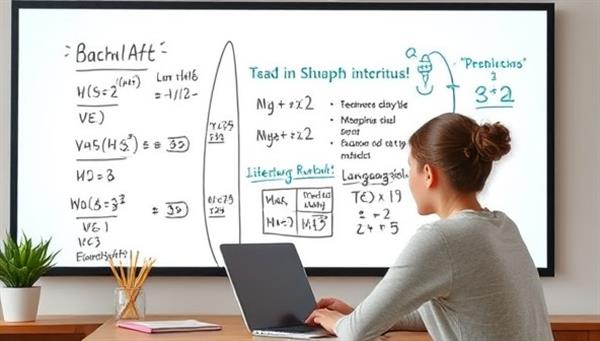 An online tutoring session with a student and a virtual tutor interacting through a digital whiteboard, solving math problems, discussing literature analysis, or practicing language skills, fostering a dynamic and engaging learning environment for academic success.
