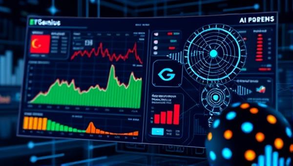 An innovative and futuristic image of a sophisticated AI system analyzing sports data on a digital interface, with graphs, charts, and predictive insights displayed, demonstrating the advanced capabilities and accuracy of the BetGenius AI platform.