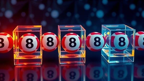 A digital representation of blockchain blocks forming a chain with lottery balls inside them, symbolizing the secure and transparent nature of BlockLottoFortune