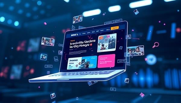 An immersive AR visualization of a website design floating in mid-air, with interactive elements and animations, showcasing the futuristic and interactive design experience offered by ARtistic Web