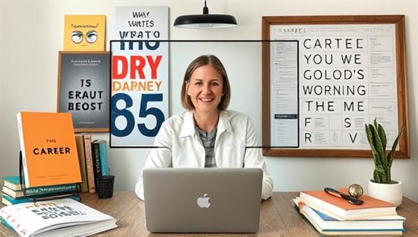 A virtual career coaching session with a professional coach providing guidance to a client via video call, surrounded by motivational quotes, career books, and a vision board, illustrating a supportive and empowering coaching environment.