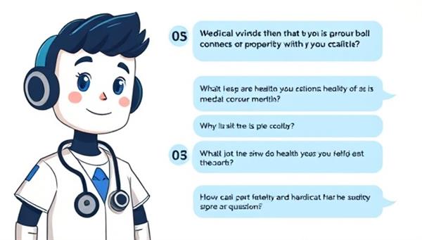 An engaging chatbot interface with a friendly avatar providing medical advice and answering health-related questions, showcasing the convenience and accessibility of virtual healthcare assistance.