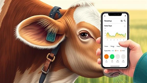 An illustration of a smart sensor attached to a cow